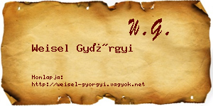 Weisel Györgyi névjegykártya